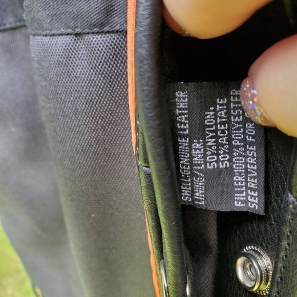 0742. NEW!!!! Genuine Leather Riding Vest in Black w/2 ~Concealed Carry Pockets - Picture 15 of 16